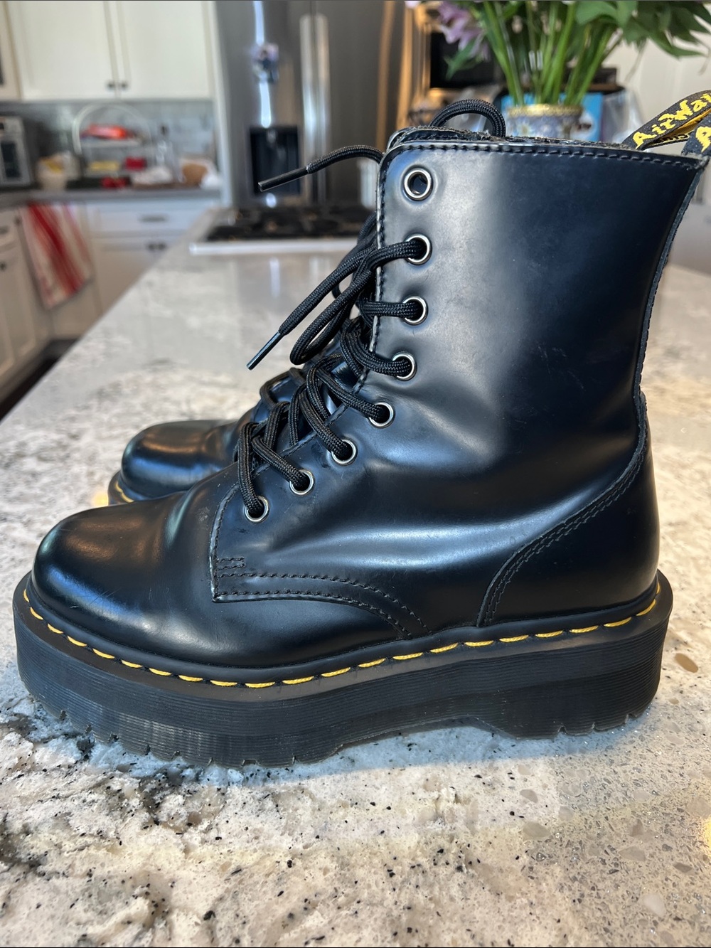 Dr. Martens Jadon Smooth Leather Platform Boots EU 38 Like New - Picture 6 of 12